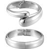 Emibele Bracciale d'Oro, Bracciale Bangle Aperto Placcato Oro 18 Carati, Set di Bracciali A Goccia Con Cerniera Per Le Donne, Regalo di Gioielli Che Non Si Appannano, 2 Pack
