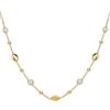 MIORE Collana Argento 925 placcata oro 18kt Collana Donna a goccia e sfera con Zirconi 40 cm, estendibile fino a 44 cm, Made in Italy, Gioiello Anallergico, consegnato in astuccio portagioie