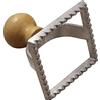 Fackelmann Stampino per Ravioli Quadrati 5x5 cm, Taglia-Pasta Professionale con Manico Ergonomico in Legno di Faggio e Alluminio, Utensile per Pasta Fresca Fatta in Casa