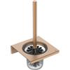 Ideal Standard Alu+ Portascopino, Realizzato con l'100% di alluminio riciclato, contenitore rimovibile per facilitare la pulizia, fissaggio nascosto - Bronzo (160x170x347 mm)