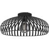 Eglo Mogano 3 - lampada da soffitto dal design | monocromatico, plafoniera, lampada da salotto in metallo di colore nero, con attacco E27, diametro 43 cm