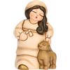 THUN Donna in dolce attesa in ceramica Presepe Classico, Beige | Ceramica dipinta a mano