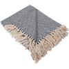 DII 100% Cotone copriletto con Motivo a Spina di Pesce per Interni/Esterni da Campeggio, Barbecue, spiagge, Everyday, Coperta 127 x 152,4 cm Nautical Blu Rombo Diamond Nautical Blue