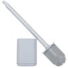 Cozary Scopino Bagno WC, Scopino WC Silicone Con Bristles Dense In TPR, Con Base Di Scarico,Per I Servizi Igienici Del Bagno, Installazione Senza Fori Per Una Facile Pulizia (Grigio, 1 Pezzi)