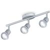 B.K.Licht Faretti LED da soffitto orientabili, include 3 lampadine LED GU10 da 5W 400Lm, luce bianca neutra 4000K, plafoniera moderna in metallo, lampada da soffitto color titanio IP20