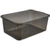 keeeper Contenitore Portaoggetti, Plastica Resistente (PP), 4,5 L, 30 x 20 x 11 cm, Wilma, Crystal Grey (Grigio)