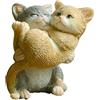 Gemmia Statuetta in miniatura a forma di gatto, da giardino, con affetto
