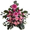 DRW Centro di fiori artificiali fucsia e rosa, 85 x 30 x 80 cm | Chiese e cimiteri