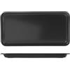 H&H, Vassoio Rettangolare in Melamina Nera 40x20 cm - Elegante e Resistente per Servire Antipasti, Finger Food, Sushi - Ideale per Casa, Bar, Gastronomie, Catering e Settore Ho.Re.Ca.