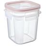 TATAY Contenitore Alimenti 0,7 L 10,8x10,8x12,2 cm Ermetico Senza BPA | Contenitore Alimenti Cucina | Adatto alla Lavastoviglie | Adatto al Microonde | Adatto al Freezer | Coperchio con Clip, Rosso