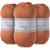 Utopia Crafts DK Double Knitting Yarn 3x 100g (Potters Clay)