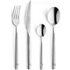 LOU LAGUIOLE - Set di 24 posate per 6 persone - Fede nuziale - 18/0 in acciaio inox, finitura lucida - Spessore 4 mm - Acciaio inossidabile