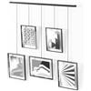 Umbra Exhibit Cornici multifoto, da parete regolabile, set da 5, Nero | Acciaio, layout personalizzabile, configurazioni multiple, include attrezzi montaggio, 10x15 et 13x18