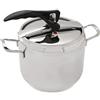 Royal Norfolk Pentola a Pressione 5 Litri in Acciaio Inox con Triplo Fondo, Adatta a Induzione e Tutti i Fuochi, Coperchio Sicurezza a 3 Valvole, Dispositivo Blocco Manico