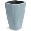 Prosperplast Vaso ORO Square, con serbatoio interno, grigio chiaro, 29 x 29 x 45 cm