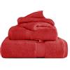 Superior - Set di Asciugamani, Cotone Egiziano, Rosso, 900 g, 3 Pezzi