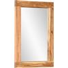 vidaXL Specchio 70x50 cm in legno massiccio di acacia e vetro