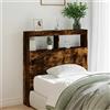 DKD HOME DECOR Testata LED con ripiani in rovere fumé 100x17x102 cm
