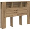 vidaXL Mobile testiera Rovere artigianale 140x18,5x102,5 cm Materiale a base di legno