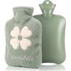 YGKYMVW Borsa dell'acqua calda con rivestimento morbido, a prova di perdite, 1 l, portatile, soffice, piccola borsa dell'acqua calda, regalo per uomini e donne