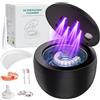 LuxeEire Pulitore a Ultrasuoni 45000Hz per Apparecchi Dentali | 4 Modalità con Luci UV, 200ml, Acciaio Inox 304, per Mascherine, Invisalign, Protesi, Gioielli, USB