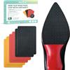 Welnove Protezioni delle suole delle scarpe, autoadesive in gomma per tacchi alti, stivali e ballerine, confezione da 6/3 paia (1 rosso + 1 nero + 1 giallo)