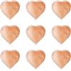 Swiffen 10 pietre per massaggi in sale dell'Himalaya, pietre intagliate a mano a forma di cuore, pietra per la pulizia del cristallo rosa, per terapia di massaggio, deodorante per spa domestica, scrub