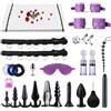 Qoosea SM Set Bondage da Letto 27 Pezzi, Sex Games Sessuale Set Restrizioni BDSM con Plug Anale Manette Caviglia Morsetti, Sex Toys Giocattoli Sessuali Erotici per Coppie Uomo Donna-Viola
