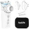 FEELLIFE Aerosol Portatile Silenzioso Typc-C Ricaricabile, Aerosol per Adulti e Bambini Velocità di Nebulizzazione Regolabile Meno Residui, Aerosol per Alleviare Tosse, Rinite e Sintomi Respiratori
