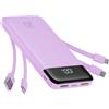 Charmast Power Bank con Cavi Integrati, 22.5W 20000mAh Ricarica Rapida | Powerbank Caricatore Portatile con 5 Uscite e 4 ingressi Compatibile con iPhone 17 16 15 14 13 12 11 Series, Samsung, Xiaomi