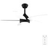 Cecotec - Ventilatore da Soffitto con Luce EnergySilence Aero 4200 Black&White - 53W, Diametro 42", Luce LED 15W in 3 Tonalità, Telecomando, Timer Selezionabile, 3 Velocità e 5 Pale