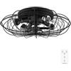 Cecotec Ventilatore da Soffitto con Luce EnergySilence LampAero 650 Iron Design. Paralume Legno Bicolore, 20 W, Lampada Inclusa, Telecomando, Timer 8 Ore, 3 Velocità, 5 Pale, Estate/Inverno