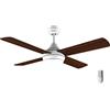 Cecotec Ventilatore da soffitto con luce EnergySilence Aero 4250 Fresh 55 W, diametro 42" con 4 pale reversibili, luce LED, telecomando, timer fino a 8h, 3 velocità