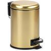 TATAY Pattumiera Soft Chiusura Ammortizzata Coperchio -Close Silenzioso | Pattumiera Casa | Capacità 3 L | Misure 17,5x22,5x25 cm | Chiusura Ammortizzata | Apertura Igienica Senza Contatto, Oro