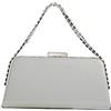 CORIOS Strass Clutch Donna Borsetta da Sera Pochette Piccolo con Catena Borsa Sposa Gorgeous Borsa a Spalla Elegante Borse Messenger Ballo Cerimonia Festa Cocktail Borsa a Tracolla Argento