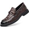 TvzsiY Scarpe Eleganti Oxford da Uomo con Punta Tonda Scarpe Mocassini Slip on con Fondo Piatto Scarpe Matrimonio Antiscivolo