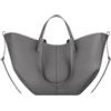CORIOS Borsa a Mano da Donna Borse a Spalla a Tracolla a Forma di Mezzaluna PU Pelle Borse Secchiello Grande Borsa per la Spesa Elegante Tote 2 Pezzi per Quotidiano Lavoro e Shopping Grigio Argento S
