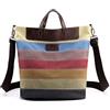 CORIOS Retrò Borsa a Tracolla Borsa a Mano da Donna Borsa a Spalla in Tela Borse Tote a Righe Multicolori Borse Messenger per Lavoro Scuola Shopping Viaggio Uso Quotidiano Multicolor