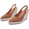 HIKKWXVN Décolleté con Zeppa da Donna, Espadrillas con Plateau e Punta Chiusa, Sandali con Tacco e Cinturino con Fibbia alla Caviglia, Scarpe Eleganti per la Festa di Nozze