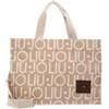 Liu Jo JEANS Borsa L Tote Logo Allover, Naturale, 2F6037 T2742