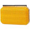 CORIOS Pochette Piccolo da Sera Donna con Catena, Borsa Sposa in PU Pelle, Elegante Tracolla per Cocktail, Festa, Cerimonia, Ballo - Giallo