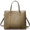 David Jones - Borsa da donna in pelle PU con motivo coccodrillo - Borsa a tracolla elegante - Borsa a tracolla a tracolla capacità media - Shopper 3 scomparti - Città alla moda chic alla moda