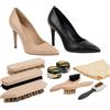 Kaps Napoli set per la cura delle scarpe - spazzole di alta qualità, kit per pulire e lucidare scarpe e stivali in pelle liscia, 9 pezzi incluso crema per scarpe