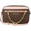 Michael Kors Jet Set Chain East West Large Crossbody Brown MK Powder Blush Pink Multi, Fard in polvere marrone, Large