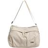 CORIOS Oxford Borse Messenger da Donna Impermeabile Borsa a Spalla Casuale Borsa a Tracolla Multifunzionale Borsa a Mano Viaggi Shopping Lavoro Uso Quotidiano Tote Beige