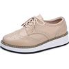 ANUFER Donna Allacciare Brogues Scarpe da Allenamento Casuale Piattaforma Creepers