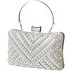 CORIOS Borsetta da Sera da Donna Strass Clutch Borsa Scintillante Formale Borsa a Spalla Pochette Piccolo con Catena Elegante Borsa a Tracolla per Cerimonia Ballo Cocktail Festa Argento
