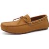 Finishing & Sewing Mocassino Camoscio Loafer, Cammello Marrone, Scarpe da barca con fiocco, Comfort Scarpe, Camoscio marrone, 45 EU