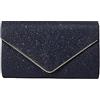 CORIOS Pochette Donna Clutch Bag con Paillettes Borsetta da Sera Pochette Piccolo con Catena Borsa Sposa Bling Borsa a Tracolla Elegante Borsa a Spalla per Cerimonia Festa Ballo Cocktail Blu Scuro