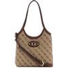 GUESS borsetta borsa a tracolla Samantha Mini Tote Latte Logo/Brown marrone chiaro